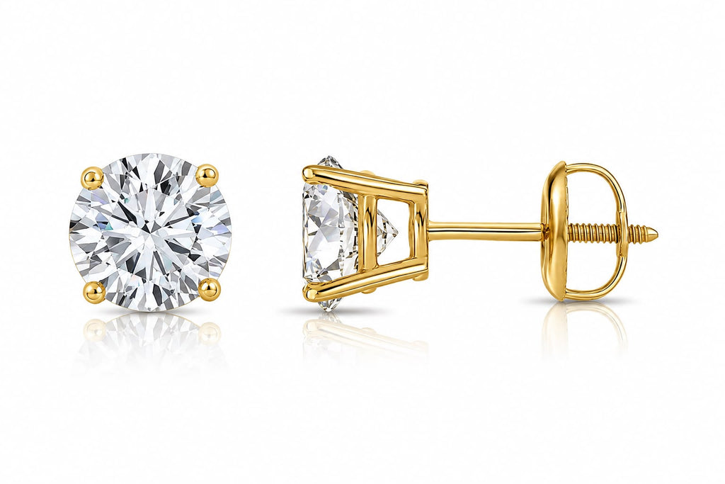 Diamond Solitaire Earrings