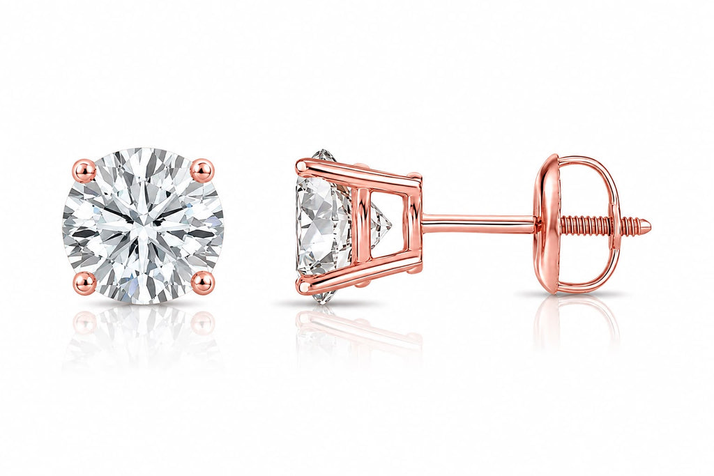 Diamond Solitaire Earrings