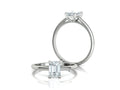 Eterna IGI Certified Emerald Cut Lab Grown Solitaire Diamond Ring